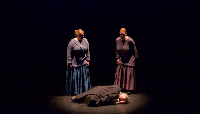 Shannon Mercer, Paul Fauteux and Krisztina Szabo in All But Gone. Photo by Faisal Lutchmedi.