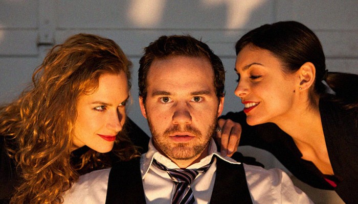 Carolyn Hall, Daniel Pagett and Tannille Read in No Exit.